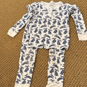Roberta Roller Rabbit White and Blue Bunny Pajama Set